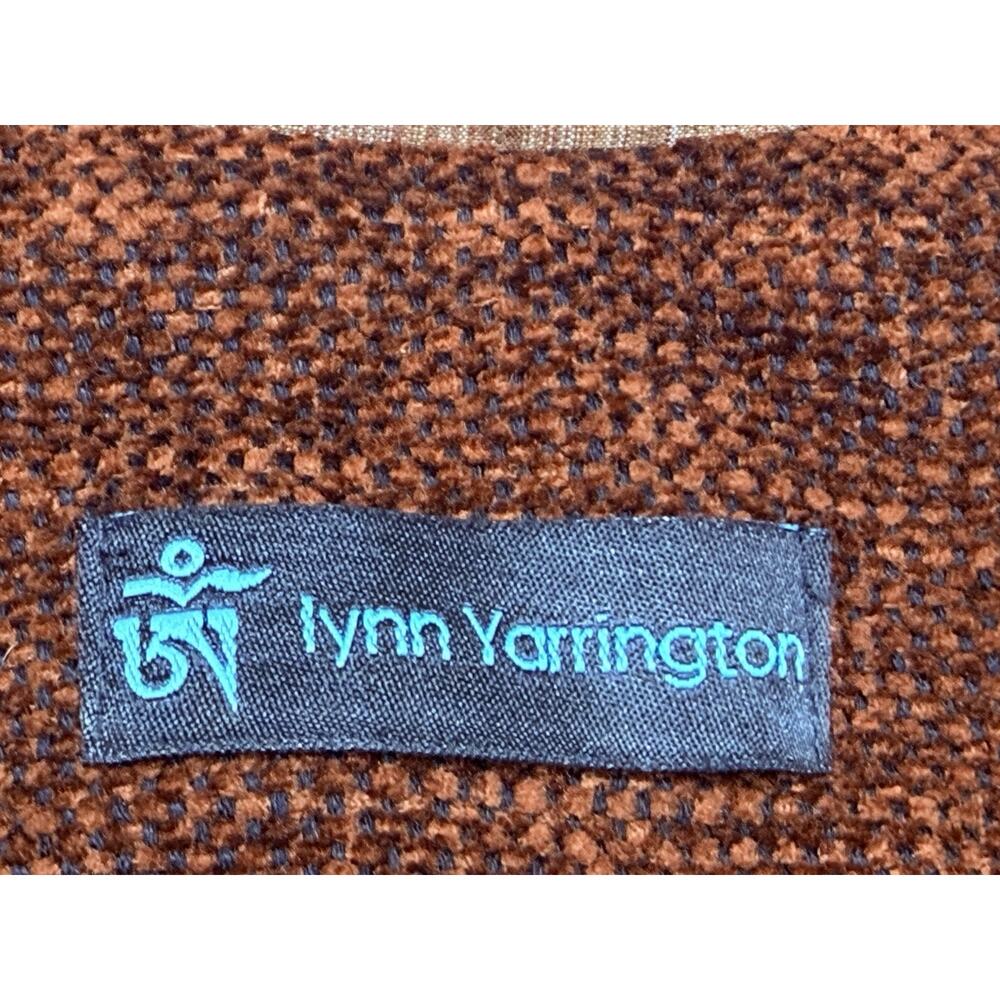 Lynn Yarrington VTG Handwoven Chenille Cape Jacket Rust Terracotta Art To Wear - Picture 3 of 12